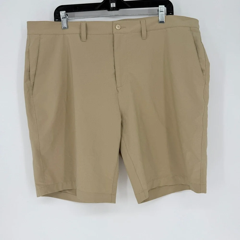Polo Ralph Lauren Mens 38 Performance Golf Shorts Tan Khaki Stretch Flat Front